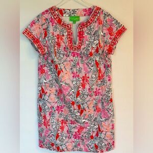 Vintage Pappagallo Tori Floral Print Shift Dress Knee Length Size 16